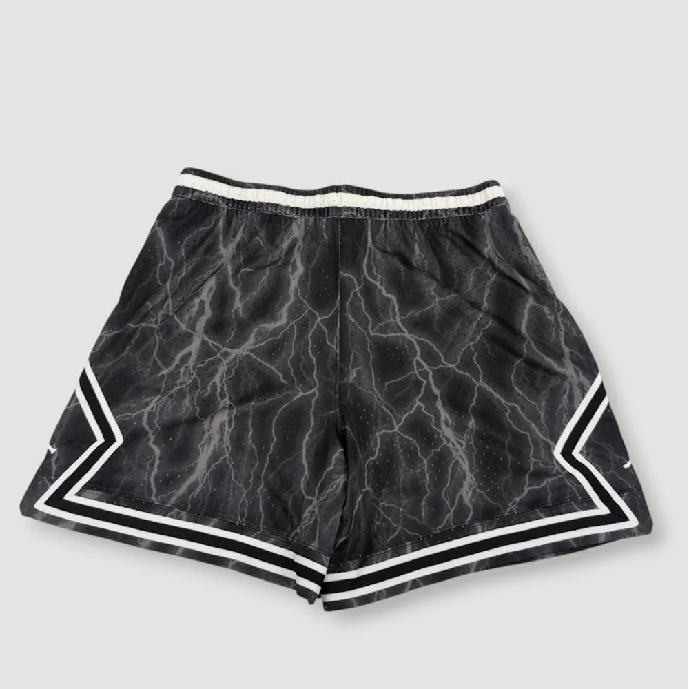 Jordan Diamond Printed Sport Shorts Mens 2XL Black Lightning Mesh Basketball